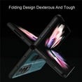 thumbnail image 2 of Supershield Samsung Galaxy Z Fold 5 5G Slim Leather Phone Case Cover With S Pen Holder - Blue, 2 of 5