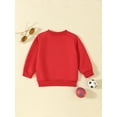 thumbnail image 4 of Toddler Baby Girls Boys Fall Sweatshirt 3 6 12 18 24 Months 2T 3T Letter Print Long Sleeve Round Neck Casual Pullover Tops, 4 of 9