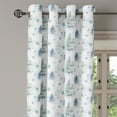 thumbnail image 3 of Ambesonne Jungle Grommet Curtain, Winter Themed Snowy Forest, 50"x72", Sea Blue Cadet Blue and Ivory, 3 of 5