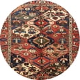 thumbnail image 1 of Ahgly Company Indoor Round Traditional Saffron Red Persian Area Rugs, 4' Round, 1 of 6