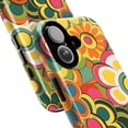 thumbnail image 2 of Groovy Retro Floral Phone Case, Bold Vintage Flower Design iPhone Cover, Colorful Artistic Protective Case for iPhone 16 15 14 13 12 11 Plus Pro Max Mini, 2 of 6