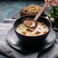 thumbnail image 4 of 4 Pieces Japanese Long Handle Large Spoon Ramen Spoon Wooden Hot Pot Spoon Shell Spoon Wood Rice So, 4 of 5