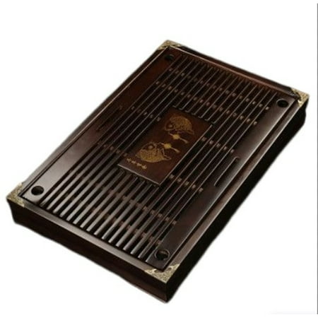 

Chinese Tea Tray Portable Rectangular Reusable Draining Household Office Conference Living Room Teaware Board Accessories Wood Color