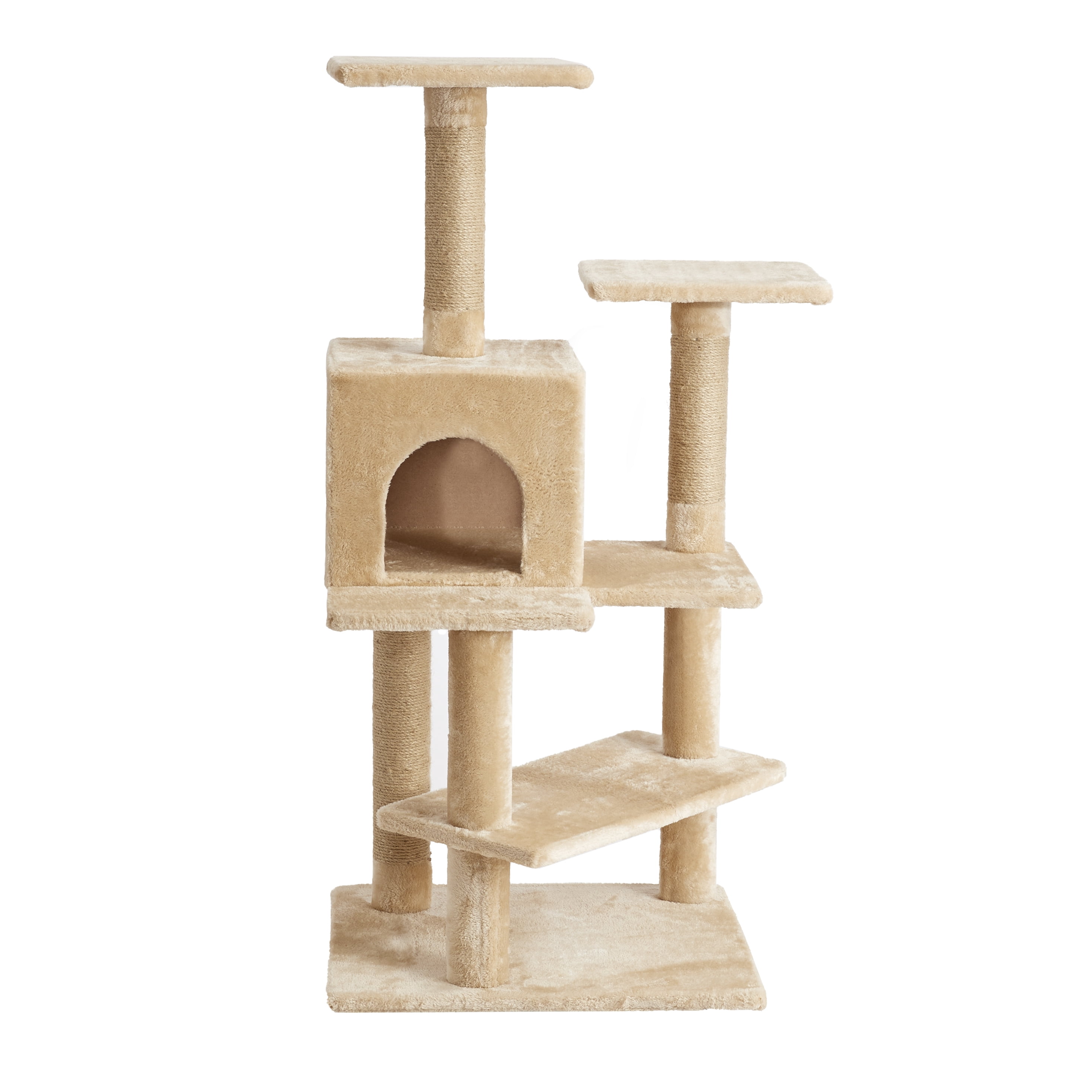 Two by Two Portland - Beige Scratching Post Cat Furniture - 50.8 in. Tall