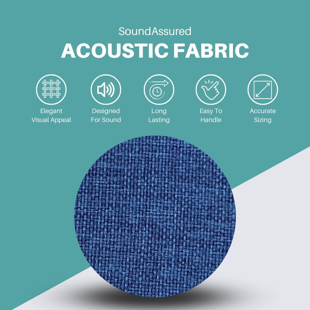 SoundAssured Acoustical Fabric - Acoustically Transparent Fabric for Making Acoustic Panels - DIY Sound Panel Acoustic Fabric (Blue)