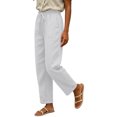 thumbnail image 2 of Bmisegm Womens Casual Pants Straight Leg Drawstring Waist Side Pockets Regular Fit Solid Color Pants for Women, 2 of 6