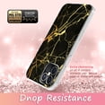 thumbnail image 5 of iPhone 12 Mini Case (5.4 Inch Display), Rosebono Bling Glitter Sparkle Laser Black Marble Graphic Fashion Cute Colorful Skin Cover Shockproof Case for iPhone 12 Mini, 5 of 5