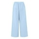 thumbnail image 3 of WILLBEST Pantalones Casuales de Verano para Mujer, de Lino, de Cintura Alta, con Cordón, Pierna Ancha, Cómodos y con Bolsillos para Viajar y Relajarse. Extra Grande, 3 of 4