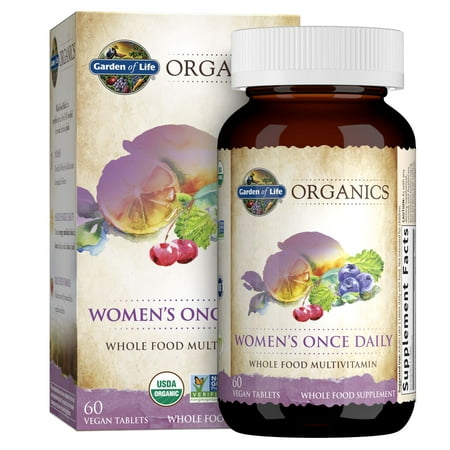 Garden of Life Organics Women's Once Daily Multivitamin Vegan Tablets, 60 Ct