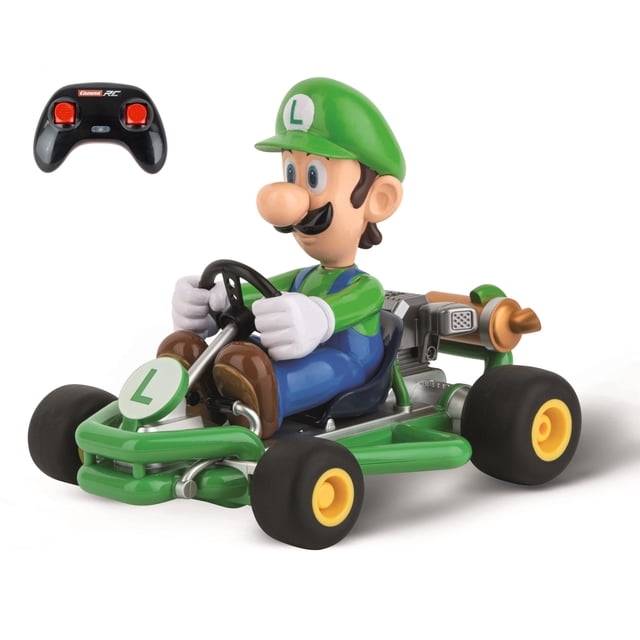 Coche a control remoto Carrera Mario Kart Luigi a escala 1:18