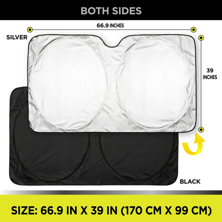 Auto Drive Large Foldable Sunshade for RV Trunk 39x67 inches, UV