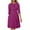 Purple, variant on Women's Elegant Pencil Dress Office Church Modest Business Wear to Work Crewneck 3/4 Sleeve Knee Length Dress
