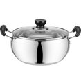 thumbnail image 2 of Olla para sopa de gran capacidad de acero inoxidable para el hogar, cocina de inducción a gas, olla para sopa universal, olla para sopa de doble asa, olla de doble oreja, 2 of 4