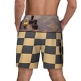 thumbnail image 4 of Uemuo Chess Board With Pawns Pattern Mens Swim Trunks Quick Dry Board Shorts with Mesh Lining, Stretch Beach Shorts Quick Dry No-Chafing Board Shorts-Small, 4 of 9