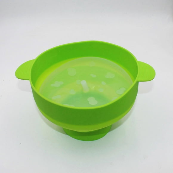 Green Popcorn Bowl with silicone handle