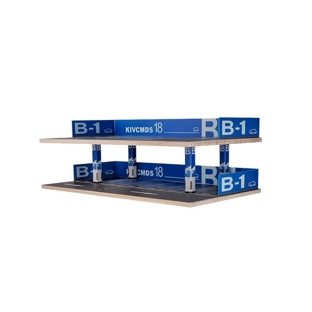 HILABEE Vitrine de Voiture Miniature Moulée sous Pression 1/32 Protection Décorative Jouet Véhicule Garage 2 Couches