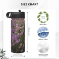 thumbnail image 4 of Yiaed Dog in Lavender Flowers Print Water Bottle with Straw Lid, Stainless Steel Double Wall Insulated Water Bottle | Leak-Proof and Spill-Proof Water Bottle, 4 of 8