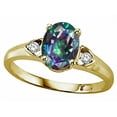 thumbnail image 2 of Tommaso Design� Oval 8x6mm Mystic Rainbow Topaz Ring, 2 of 8