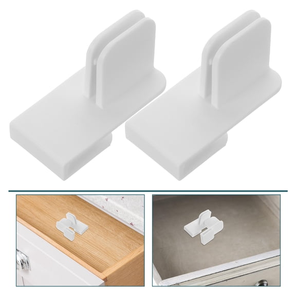 Hytrove 4Pcs Multifunctional Design Drawer Divider Fixer for Clamping and Organizing in Kitchen Drawers