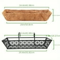 thumbnail image 5 of 24 Inch 2 Pack Window Boxes With Coco Liners, Garden Trough Black Metal Hanging Window Basket Planter, 5 of 7
