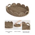 thumbnail image 3 of Bandeja de mimbre para servir StorageWorks con borde festoneado, hierba marina, 3 of 7