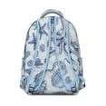 thumbnail image 4 of Cute Seashell Student Backpack Waterproof Durable School Bag with Tropical Nautical Spiral Seashell and Starfish Print, Adjustable Straps, Breathable Padding, Large Capacity for School and Beach, 4 of 5
