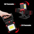 LED Rechargeable Work Light with Clamp, 2100LM COB Clip on