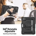 thumbnail image 4 of AMZER TUFFEN Case for iPad Pro 5th Gen with 360 Degree Rotating Kickstand Shoulder Strap and Hand Strap Heavy Duty Protective Rugged Case Cover for iPad Pro 11" M4 2024, Black, 4 of 7