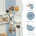 thumbnail image 3 of Cheesecloth Table Runner 10ft Gauze Boho Rustic Dusty Blue Cheese Cloth Table Runner for Baby Shower Decoration Wedding Easter Summer Table Runner 12pcs, 3 of 6