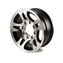 16X6.5 8-Lug on 6.5" Aluminum S5 HD Black Inlay Trailer Wheel - S567865HDB