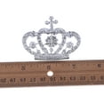 thumbnail image 2 of White Clear Crystal Rhinestone Royal Princess Queen Crown Brooch Pin, 2 of 5