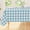 Aquamarine & White, variant on Rectangle Table Cloth, Waterproof Vinyl Tablecloth with Flannel Backing, Wipeable Buffalo Plaid Table Cover for Dining, Indoor and Outdoor (Black & Beige, 60"x102")