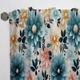 thumbnail image 5 of Designart "Floral Harmony In Blue And Pink" Botanical Traditional Curtain, Floral Single Panel, 5 of 6