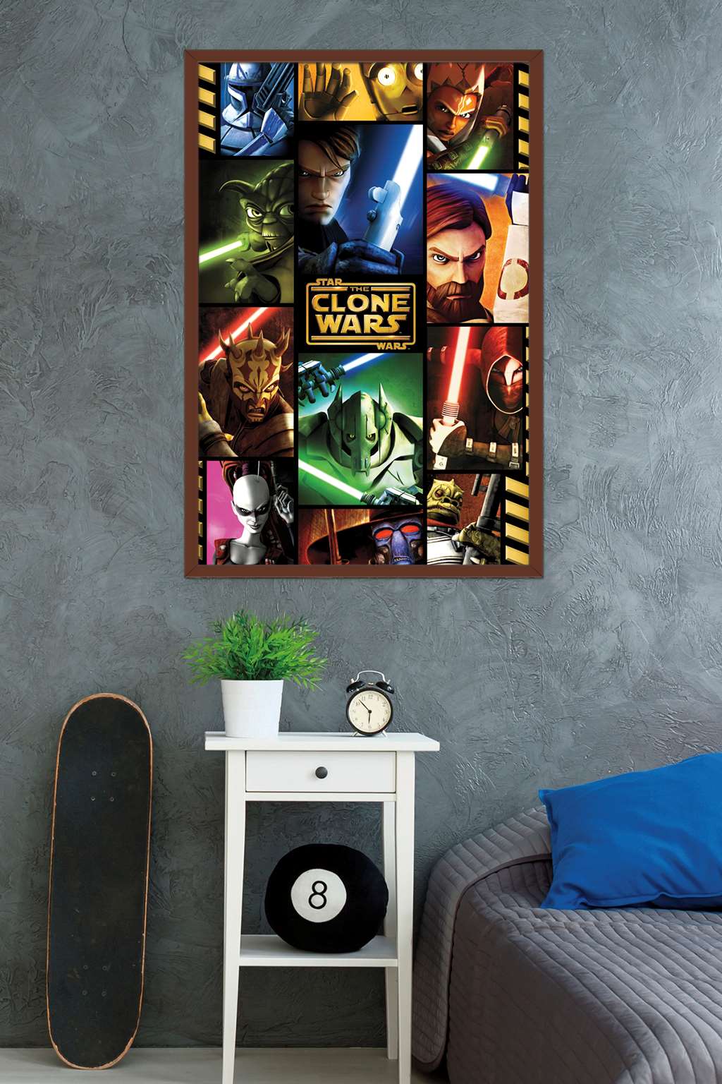 Star Wars: The Clone Wars - Grid Wall Poster, 22.375" x 34", Framed - image 2 of 2