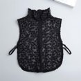 thumbnail image 7 of Women's Lace Flower Blouse With Delicate Floral Detachable Of Clothes Laye Women Dickey Colla Sweater Back Dickey Women round Colla Shirts for Women Half Pan Colla Shirt for Women Necklace Shirt Women, 7 of 7