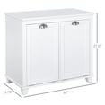 thumbnail image 7 of Tilt-Out Laundry Sorter Cabinet, Bathroom Storage Organizer with 2 Compartments, Laundry Hamper with Anti-Tipping Design for Bathroom, Bedroom, White, 7 of 7