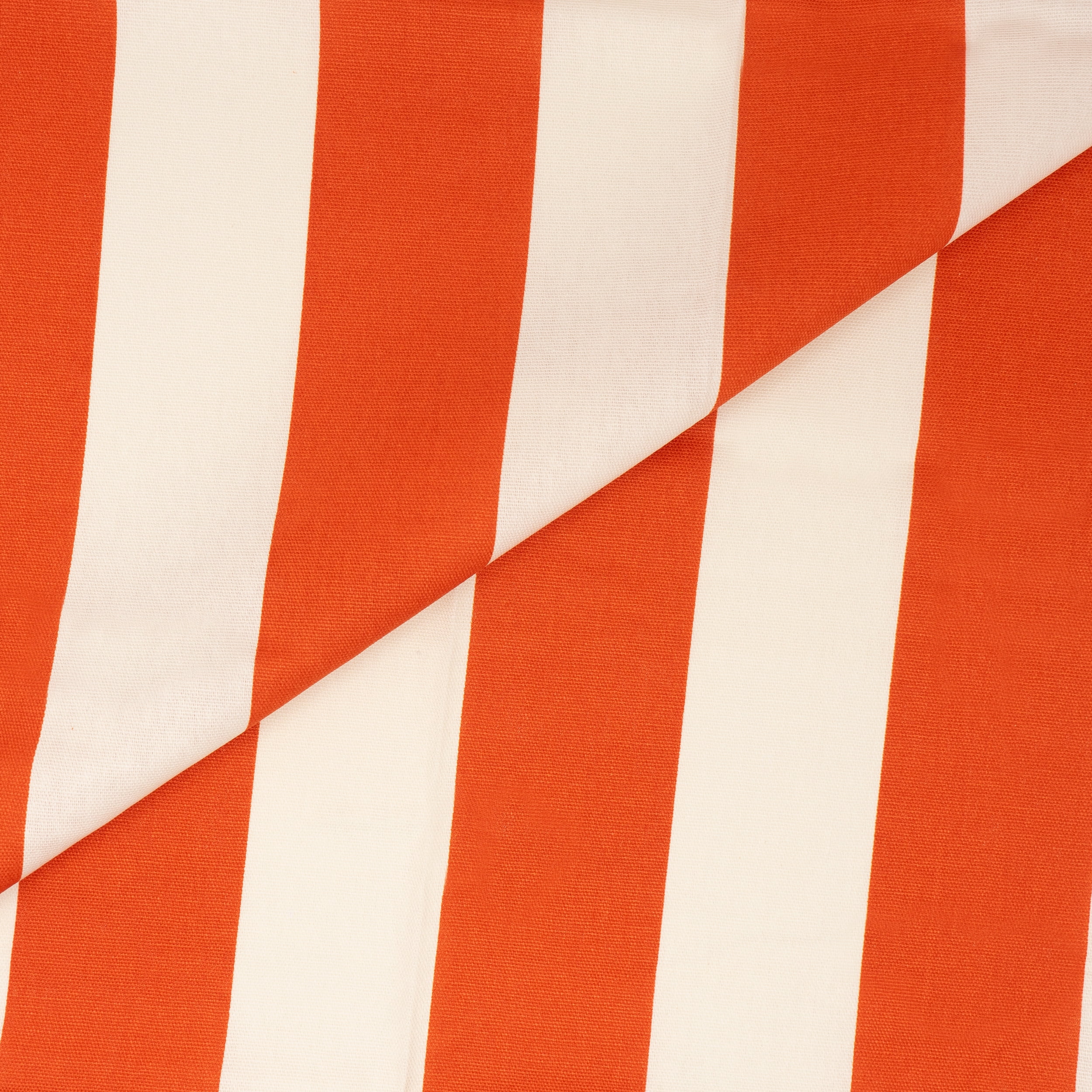 Waverly Inspirations 2 Yard Cut 100% Cotton Duck Print Fabric Stripe Orange, 45" Wide for Quilting & Sewing