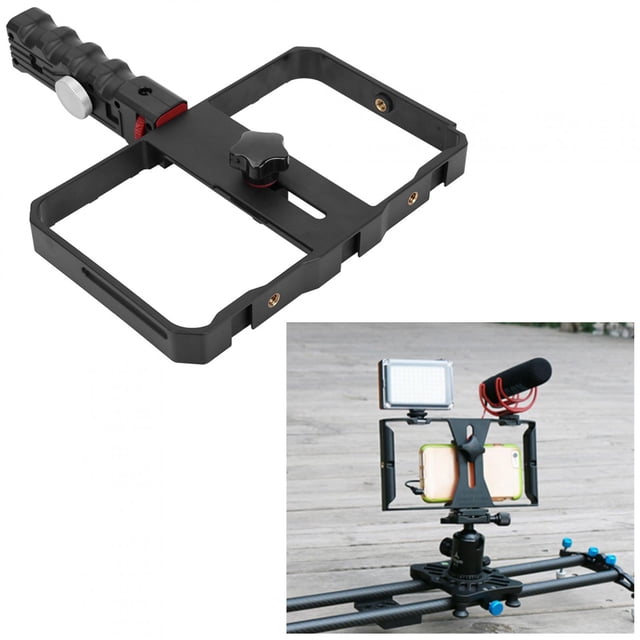 Jaula Estabilizadora De Mano Universal Para Teléfono Móvil, Soporte Profesional Con Ajustable Para Grabación De Vídeo En Vivo, Creación De Contenido, Plástico Negro, Metal,