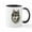 White/Black Inside, variant on CafePress - Watercolor Grey Gray Wolf Animal Nature Art Mugs - 11 oz Ceramic Mug - Novelty Coffee Tea Cup