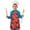 Red Cartoon Dinosaurs-1, variant on Purple Dinosaurs Dino Roar Pattern Kids Aprons for Girls and Boys,Adjustable Neck Strap Toddler Aprons for Kids Cooking Baking