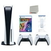 Sony Playstation 5 Disc Version Console with Extra White Controller, Media Remote and Ratchet & Clark: Rift Apart Bundle with Cleaning Cloth