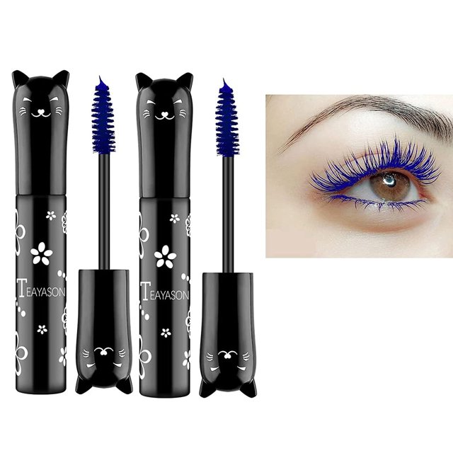 2 Packs Cat eye mascara , Washable Mascara Makeup, Volumizing Mascara, Buildable, Lengthening Mascara, Defining, Curling, Multiplying, Eyes Makeup(4#)