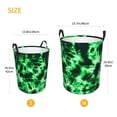 thumbnail image 5 of Fotbe Green Tie Dye Laundry Basket with Handles, Waterproof Large Laundry Hamper, Wash Bag for Corner Dorm, Rolling Laundry Basket with Handles-Medium, 5 of 8