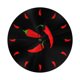 thumbnail image 1 of Reloj de pared redondo divertido y picante con pimientos rojos - Reloj de pared silencioso de 10 pulgadas que no hace tictac - Estilo rústico retro campestre decorativo para sala de estar, cocina,, 1 of 7