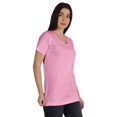 thumbnail image 2 of Inkmeso Basic V-neck Jersey T-shirt Short Sleeve Long Length Tee Workout Top For Womens, 2 of 8