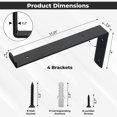 thumbnail image 4 of Rustic Shelf Brackets 12 Inches - Shelving Brackets with Mounting Hardware - Heavy Duty Shelf Brackets 12 Inch Shelf Bracket - Ideal Brackets for Your Open Shelving Project, 4 of 4