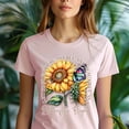 thumbnail image 5 of Let Your Faith Be Free Butterfly’s Flight Christian Sunflower T-Shirt, Maroon, Size 3XL, 5 of 6