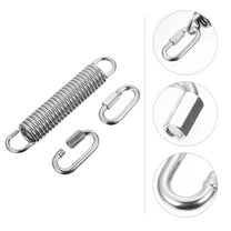 LABSERRON Porch Swing Spring 1 Set Heavy Duty for Home Use Silver Carbon Steel