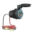 thumbnail image 3 of Toma de corriente,Enchufe de cargador USB dual PD tipo C y QC 3.0,Adaptador de toma de corriente modificado DC 12V 24V,Salida USB de carga rápida con pantalla LED,Cargador USB resistente al, 3 of 9