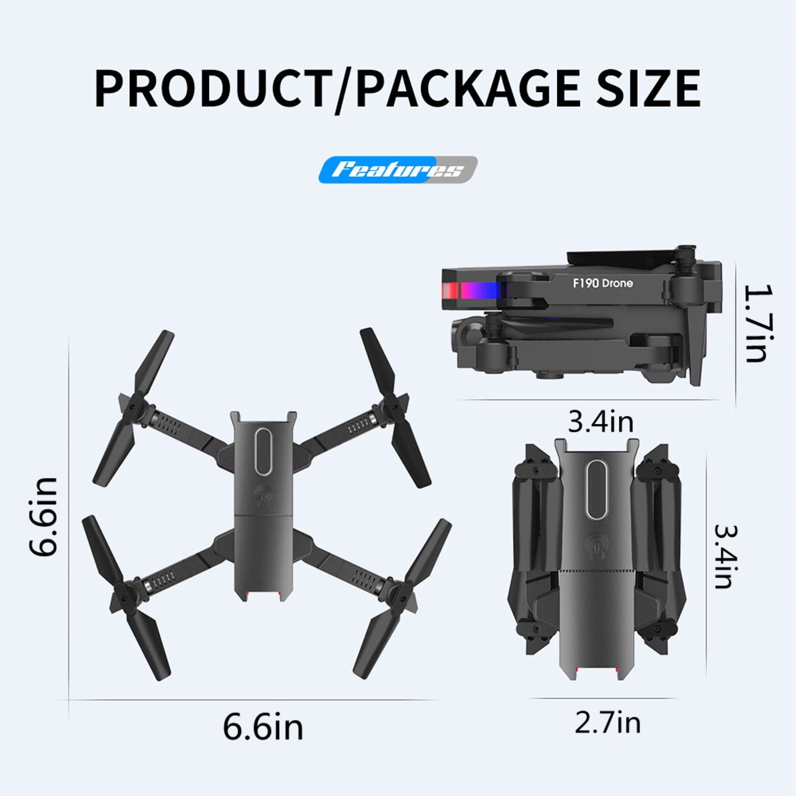 ESULOMP Mini Drone with 1080P HD FPV Camera Remote Control Toys Gifts for Boys Girls with Altitude Hold Headless Mode Start Speed Adjustment with Two Battery